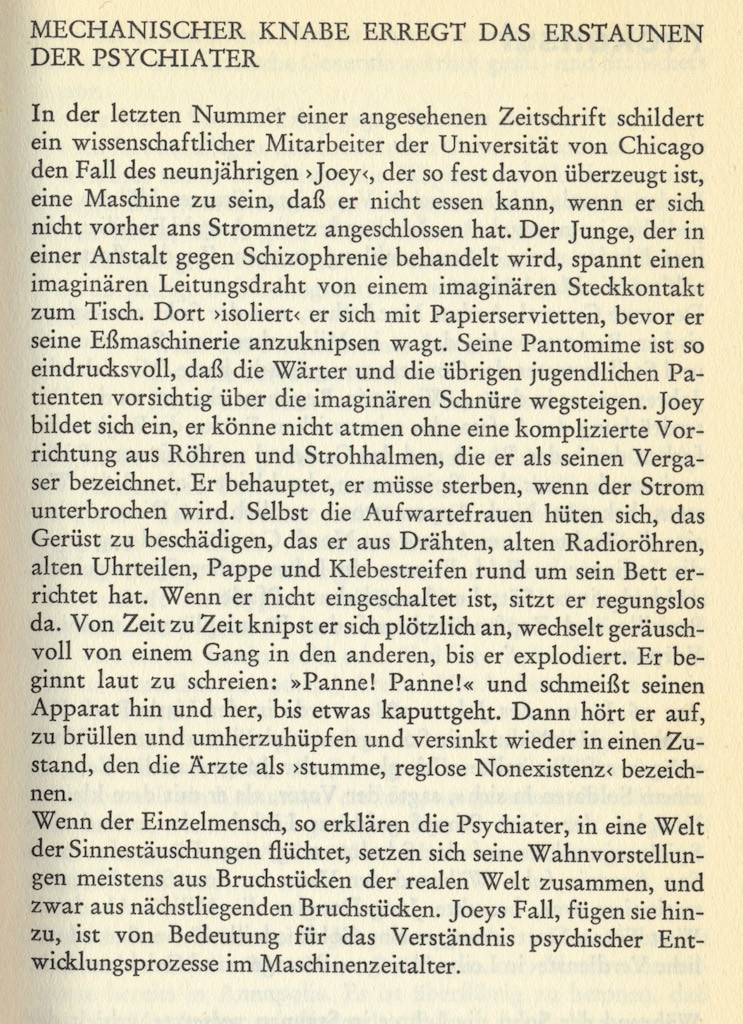 John dos Passos: Jahrhundertmitte. Reinbek 1963 (Original 1960), S. 11.